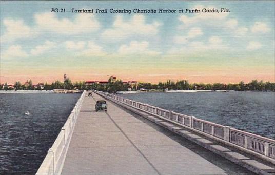 Florida Punta Gorda Tamiami Trail Crossing Charlotte Harbor At Punta Gorda