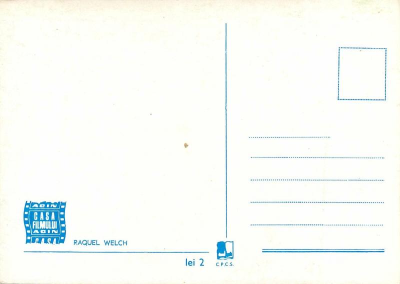 Actress Raquel Welch face photo postcard