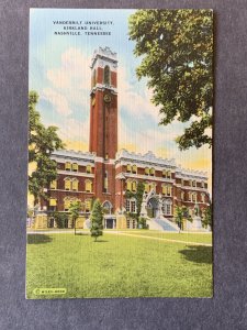 Vanderbilt Univesity Kirkland Hall Nashville TN Linen Postcard H1292084243