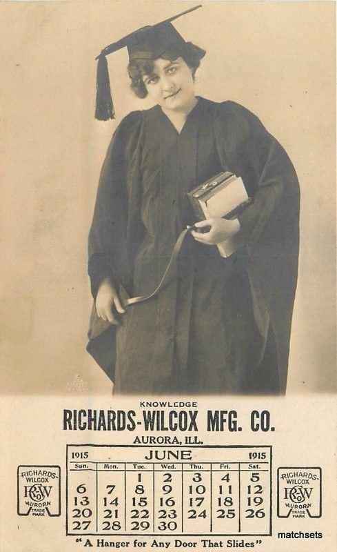 C-1910 Advertising Woman Graduate Richard  Wilcox RPPC real photo postcard 5109