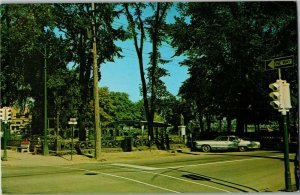 Officers Square Park JFK Memorial Fredericton New Brunswick Vintage Postcard W04