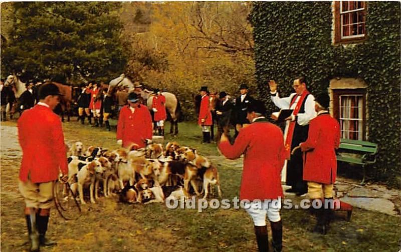 Blessing of the Hounds, Iroquois Hunt Club Hunting Writing on back 