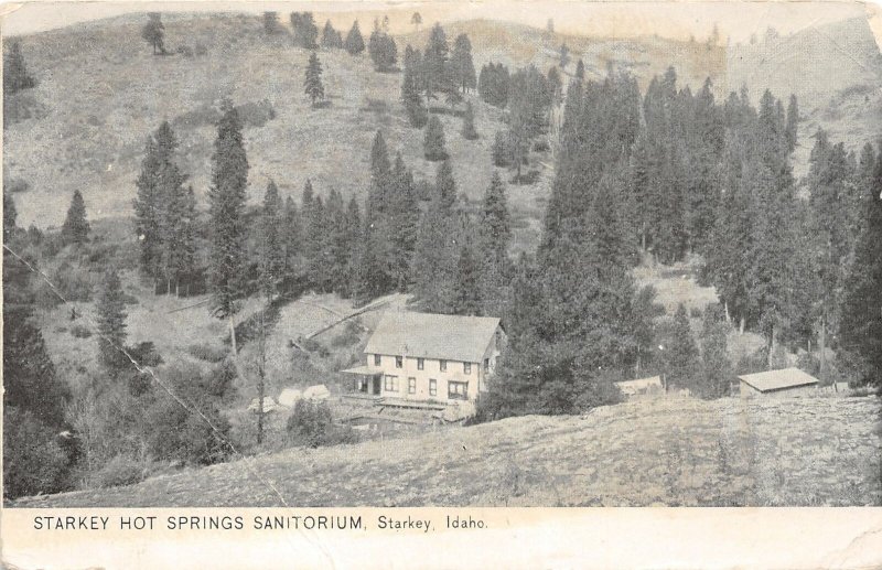 G17/ Starkey Idaho Postcard c1910 Hot Springs Sanitorium Building