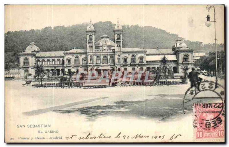 Postcard Old San Sebastian El Casino