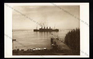 UC084 - Union Castle Liner - Arundel Castle off Montevideo - postcard