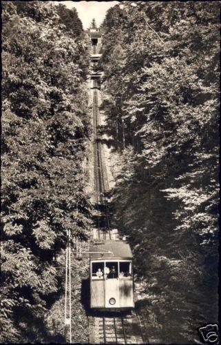 germany, BADEN-BADEN, Merkurbahn, Train, Funicular 50s