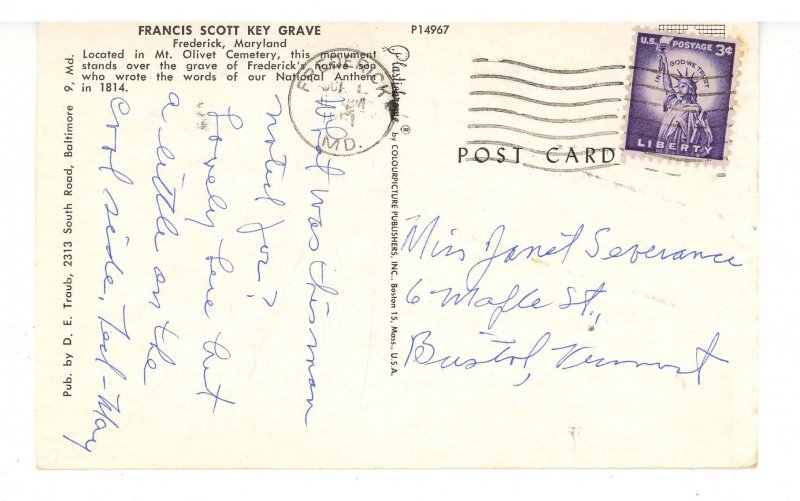 MD - Frederick. Francis Scott Key Grave