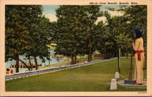 Minnesota Bemidji Indian Chief Bemidji Statue Curteich