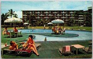 Kaanapali Beach Hotel Maui Hawaii Unique Whale-Shaped Swimming Pool Postcard