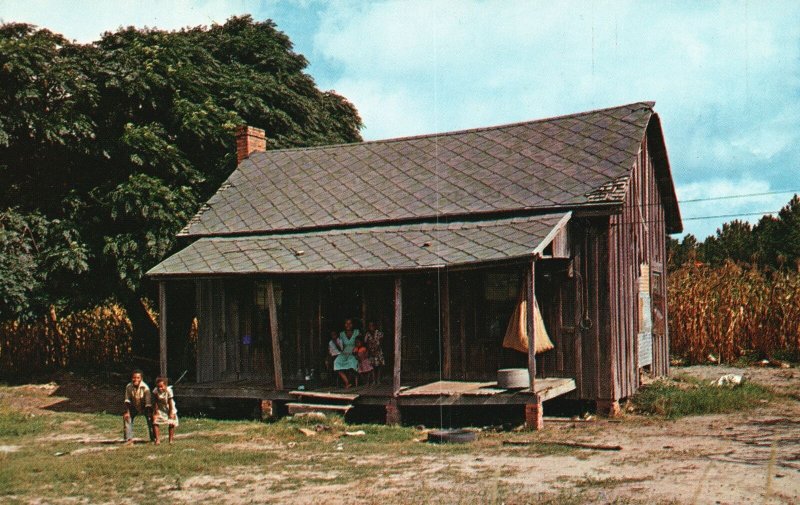 Vintage Postcard Doing the Charleston Down South Family Wooden House NPCS