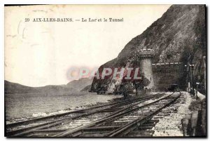 Postcard Old Aix Les Bains and Lake Tunnel