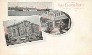 KING EDWARD HOTEL TORONTO CANADA SHIP MULTI-VIEW POSTCARD (c. 1900)