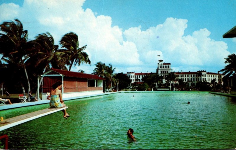 Florida Punta Gorda Hotel Charlotte Harbor Swimming Pool 1956