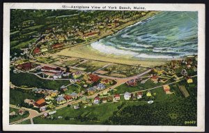 41220) Maine YORK BEACH Aeroplane View - pm1936 - White Border