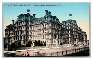 Vintage 1910's Postcard Panoramic View State War & Navy Building Washington DC