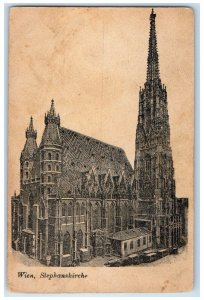 1899 View of Stephans Church Vienna Austria Antique Posted Postcard