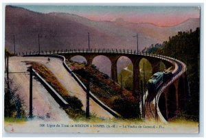 c1910 Ligue Du Tram De Menton A Sospel (A-M) - Le Viaduc Du Caramel Postcard