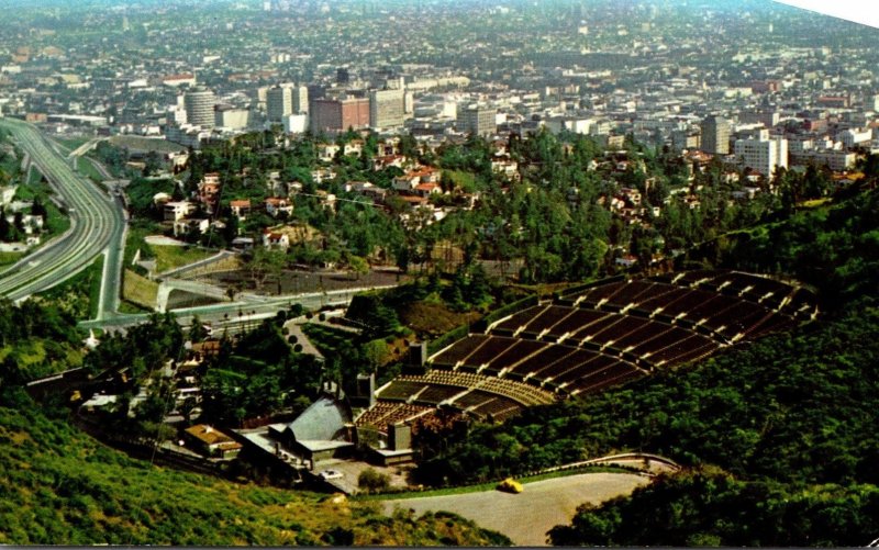 California Hollywood Panorama Showing Hollywood Bowl & Freeway