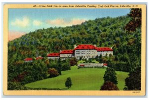 c1940's Grove Park Inn From Golf Course Asheville North Carolina NC Postcard