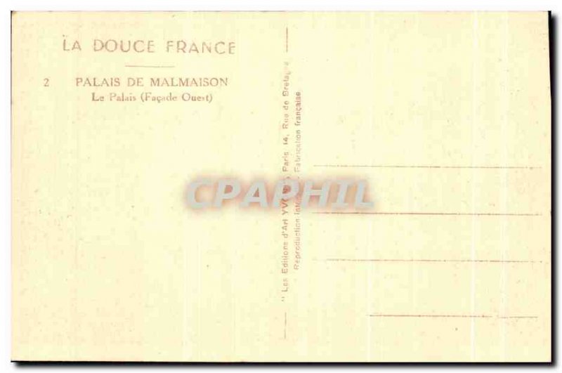 Old Postcard Palais De Malmaison Palace