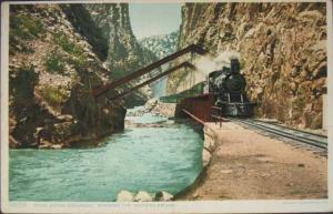 Royal Gorge CO Train Scene c1910 Postcard