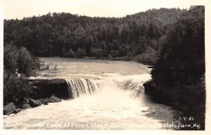 Cumberland Falls Kentucky 1940s RPPC Real Photo Postcard Waterfall