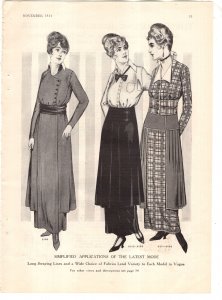 Womens Fashion, McCalls Magazine Vintage Advertisement Nov 1914
