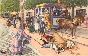 Vintage PC Mainzer Hartung PC 4741 Dressed Cat Trips on L...