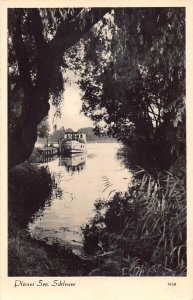 Germany Plauer See Schleuse Boat Lake vintage postcard