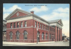 RICHMOND INDIANA PENNSYLVANIA RAILROAD DEPOT TRAIN STATION POSTCARD