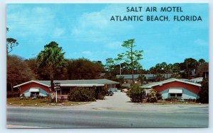ATLANTIC BEACH, Florida FL ~ Roadside SALT AIR MOTEL 1950s Duval County Postcard