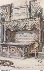 WESTMINSTER ABBEY, Chaucer's Tomb, 1900-10s; TUCK 7411