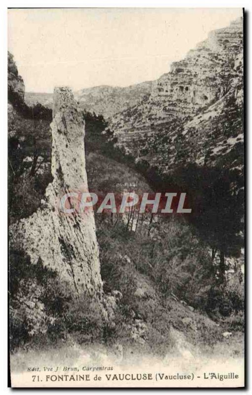 Old Postcard Fontaine De Vaucluse L & # 39Aiguille