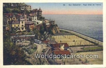 Real Club de Tennis, San Sebastian Spain Tarjeta Postal Unused 