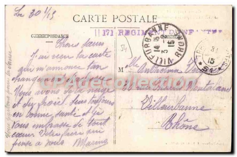 Postcard Old Anthelupt After Bombing