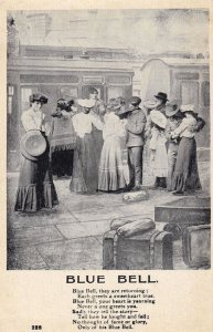 Blue Bell Train Songcard Old Postcard