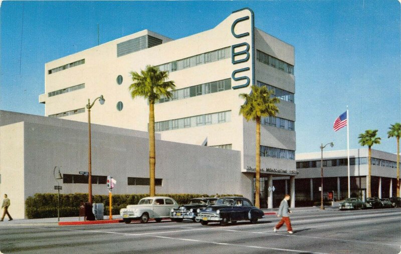 Hollywood California 1950s Postcard CBS Columbia Broadcasting System