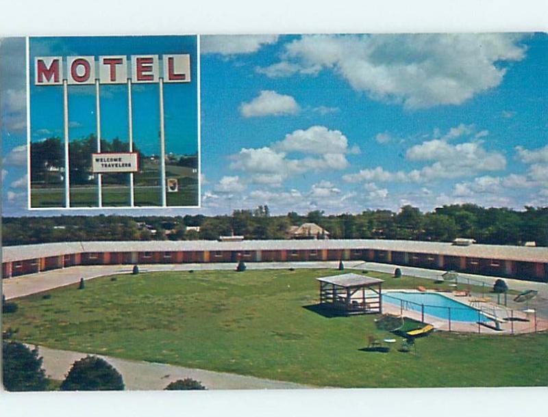 Pre-1980 MOTEL SCENE Belleville Kansas KS B6962