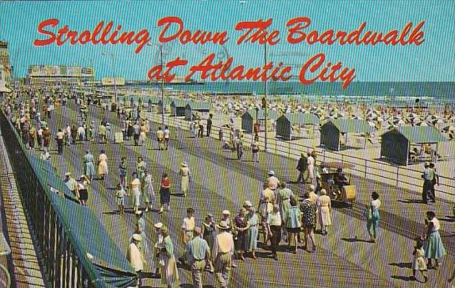 New Jersey Atlantic City Strolling Down The Boardwalk 1965