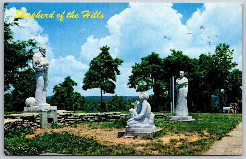 Vtg Branson Missouri MO Shepherd of the Hills Monument 1970 View Old Postcard