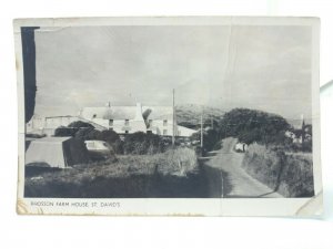 Rhosson Farm House St Davids Vintage Postcard Camping Campsite 1966