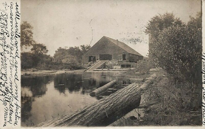 Chesterville ME Lumber Mill Real Photo Postcard