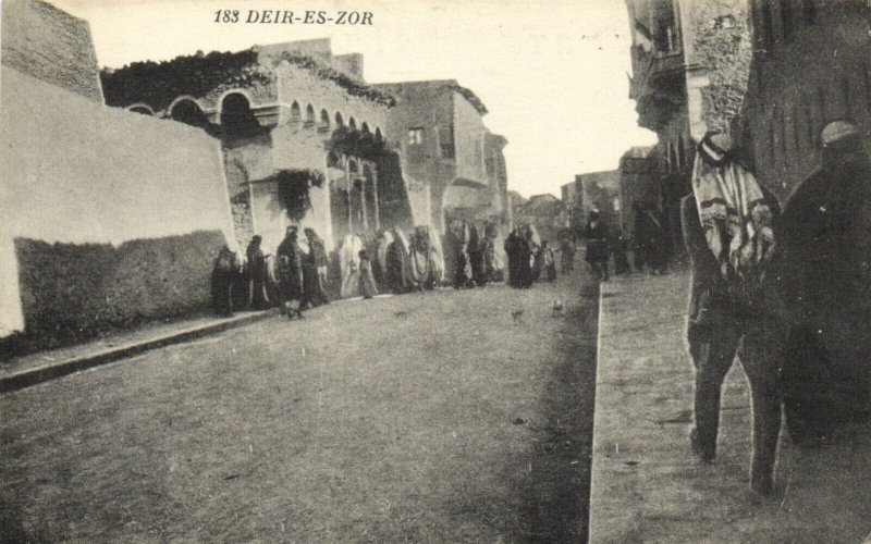 PC SYRIA, DEIR ES ZOR, STREET SCENE, Vintage Postcard (b44642)