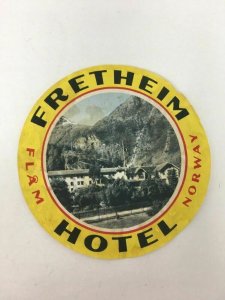 Fretheim Hotel Luggage Label Norway Flam Picture