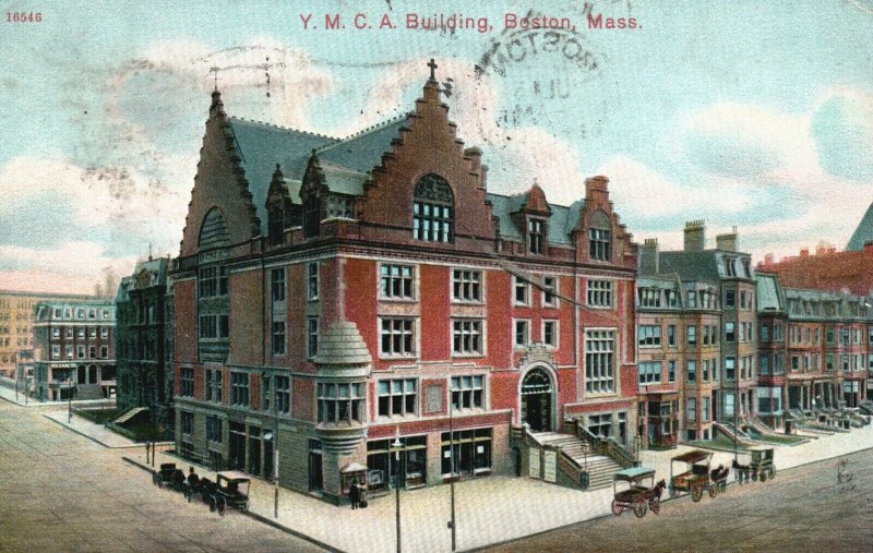 Vintage Postcard 1908 Y.M.C.A. Building Boston MA Massachusetts