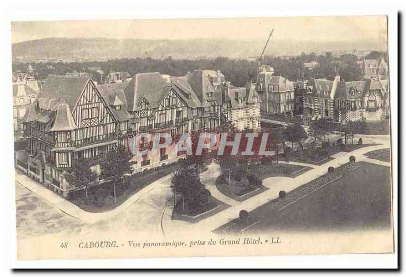 Cabourg Old Postcard Panoramic View from Hotel