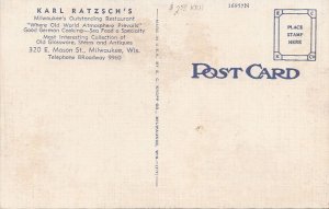 Postcard Karl Ratzsch's Restaurant Milwaukee WI