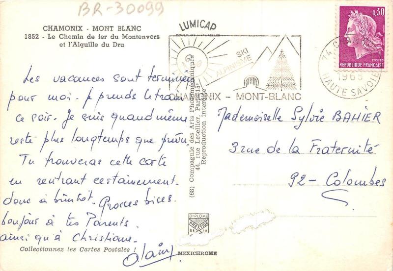 Br30099 train Chamonix mont blanc le chemin de fer du Montevers et l aiguiolle