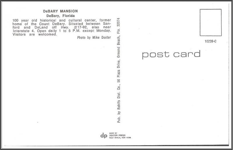 Florida DeBary Mansion - [FL-153]