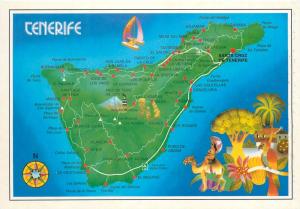 Lot 3 map maps postcards Spain Isla de La Palma Tenerife Islas Canarias